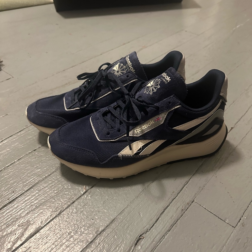Reebok Classic Navy and White Sneakers